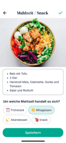 Oviva Appscreen Foto-Ess-Tagebuch