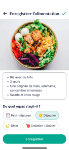 Oviva App Screen journal