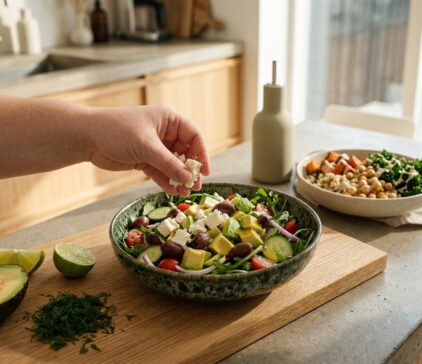 Salat mit vielen gesunden Fetten
