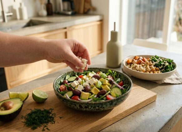 Salat mit vielen gesunden Fetten