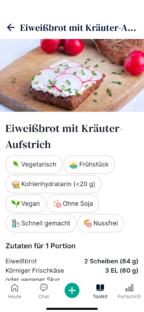 Oviva Rezepte App Screen