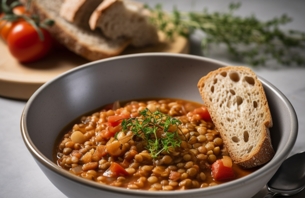 Linsen-Tomaten-Eintopf mit Vollkornbrot | Oviva AG