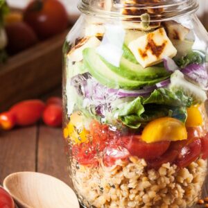veganer Schichtsalat im Glas