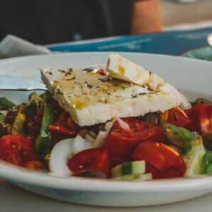 Griechischr Salat mit Feta.