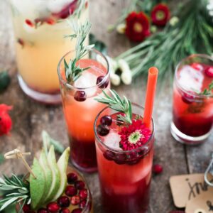 Verschiedene fruchtige Getränke