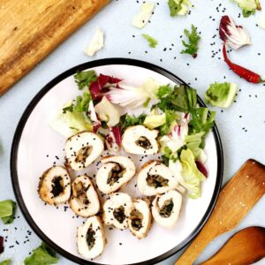 Ein Teller mit einem Low Fat Salat.