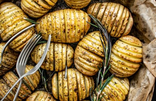 Gebackene Rosmarinkartoffeln.