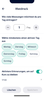 Appscreen Erinnerungen