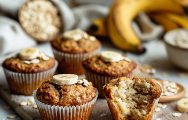 Bananen-Haferflocken-Muffins