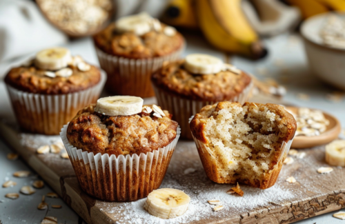 Bananen-Haferflocken-Muffins