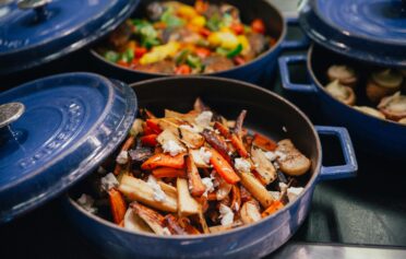 roasted vegetables in a pot