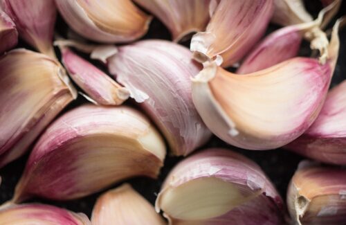 Ungeschälte Knoblauchzehen