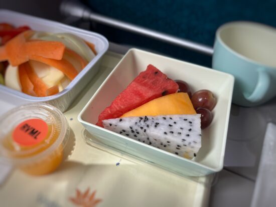 Gesundes Essen im Flugzeug