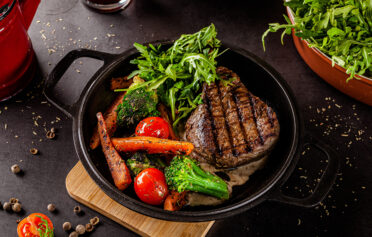 Steak und gemüse