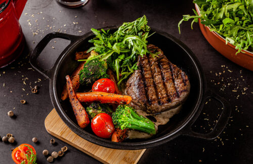Steak und gemüse