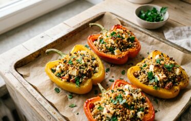 Gefüllte Paprika mit Hirse & Feta