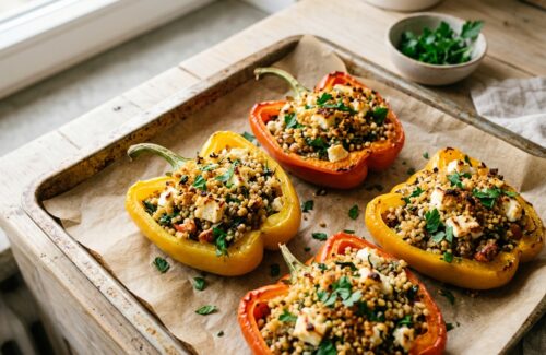 Gefüllte Paprika mit Hirse & Feta