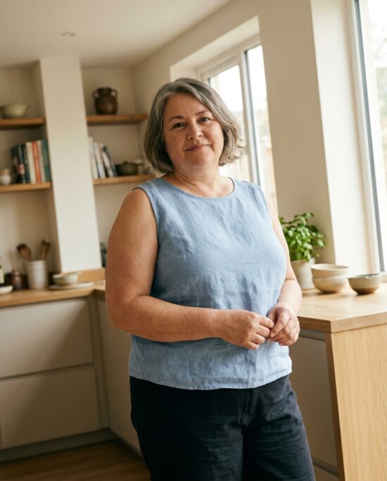 Frau lächelt