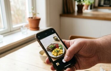 Essen wird abfotografiert