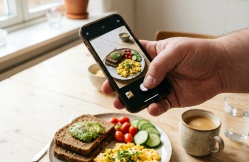 Essen wird abfotografiert