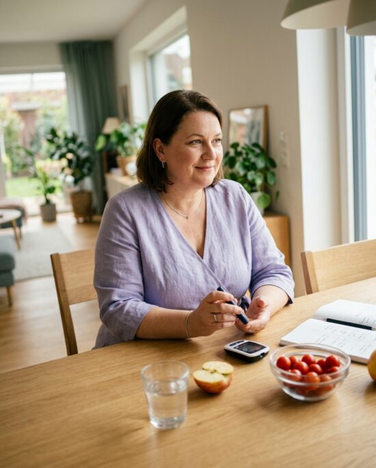 KI-generiert: Frau hat Diabetes