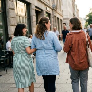 KI-generiert: KI generiert: Frauen in Stadt