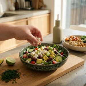 Feta-Salat mit gesunden Fetten