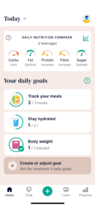 Oviva App Screen Goal