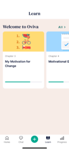 Oviva App Screens learn content