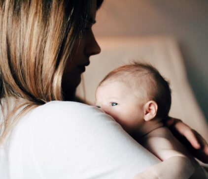 Mother holding baby