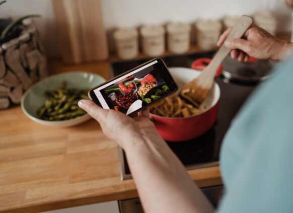 Woman cooking healthy meal