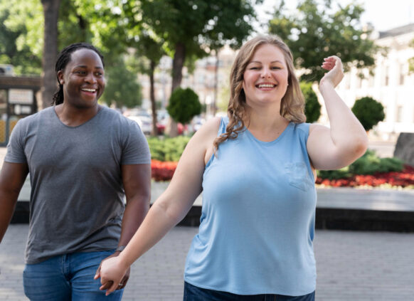 Happy couple spending time together