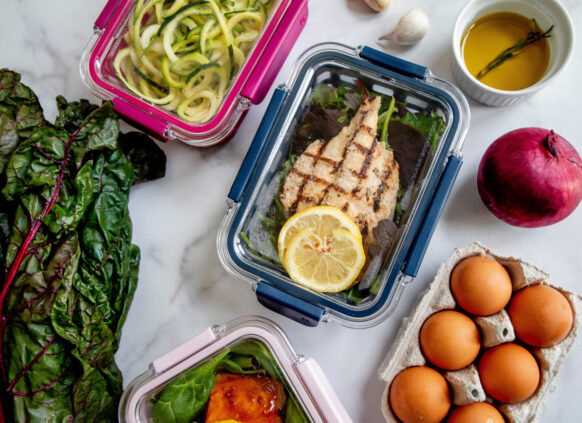 Healthy meal prep in containers