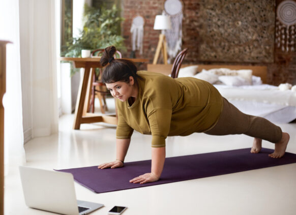 Woman doing yoga