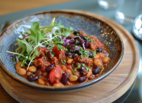 Slow cooker bean chilli