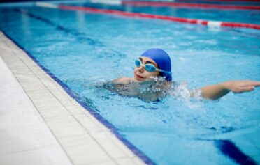 Woman swimming in a pool