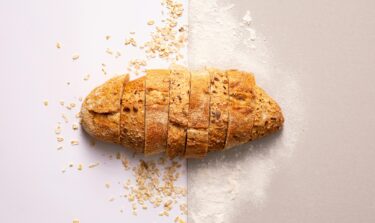 fresh and sliced bread loaf