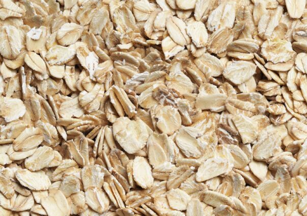 Close-up of raw rolled oats