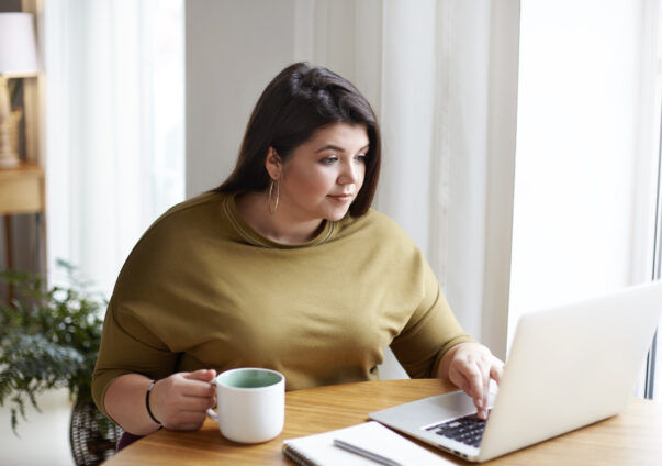 woman with laptop