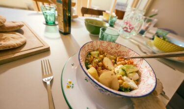 plate of chickpeas for lunch